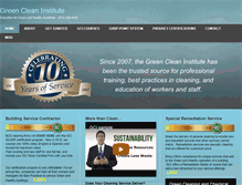 Tablet Screenshot of greencleaninstitute.com
